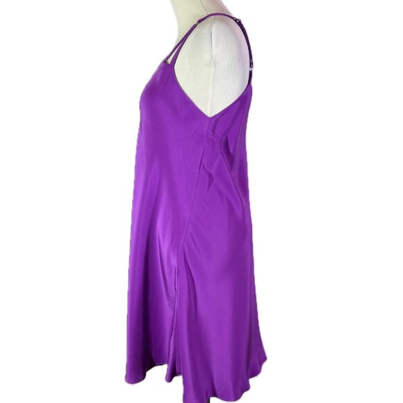 Amanda Uprichard Size S Purple Sleeveless Cutout Dress Silk - Picture 4 of 10